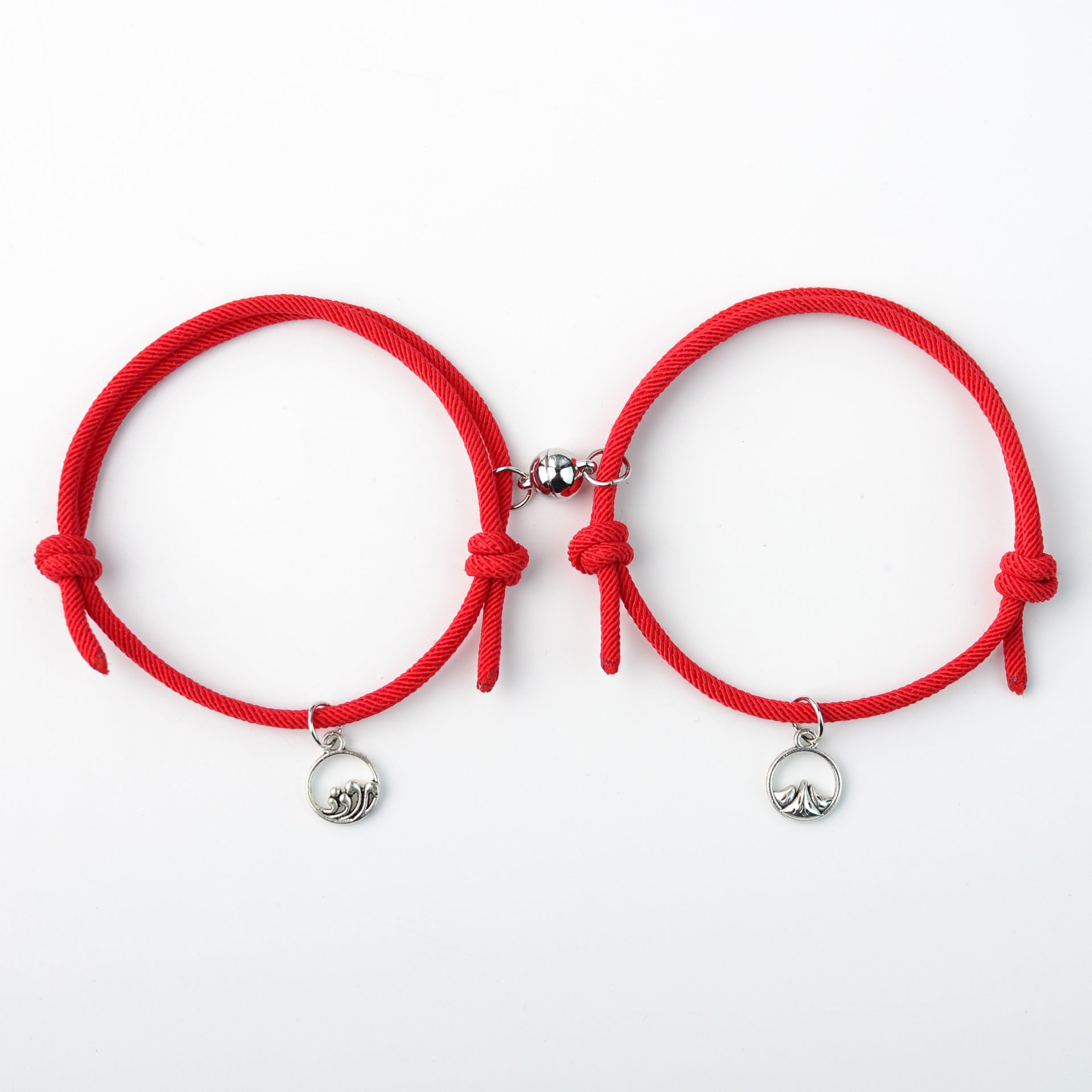 Wholesale  Magnetic Attraction Couple Pair Braided Cord Bracelets