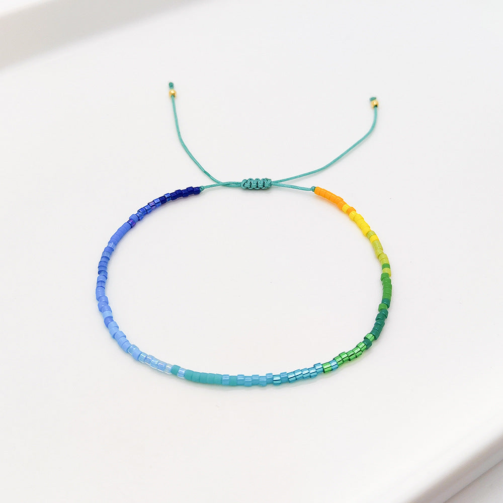 Wholesale Rice Bead Gradient Color Miyuki Bracelet