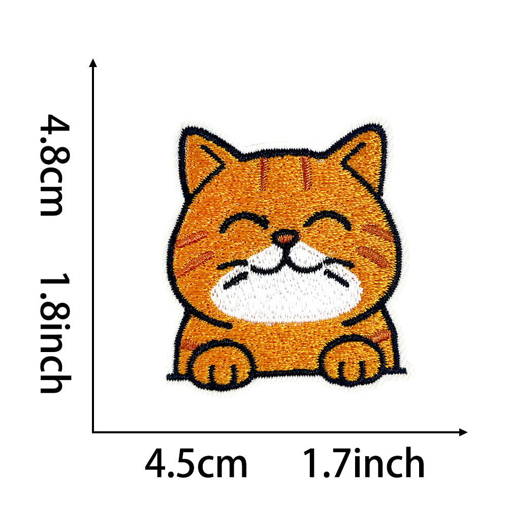 Wholesale 10Pc Cute Cat Embroidery Patches Iron On Adhesive Appliques With Fun Cat Expressions For Coats And Casual Decor OLY Exclusive