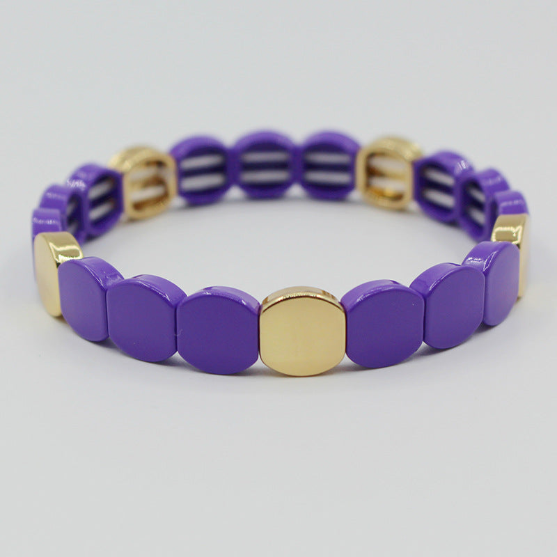 Pulseras de aleación al por mayor de aleación pintada