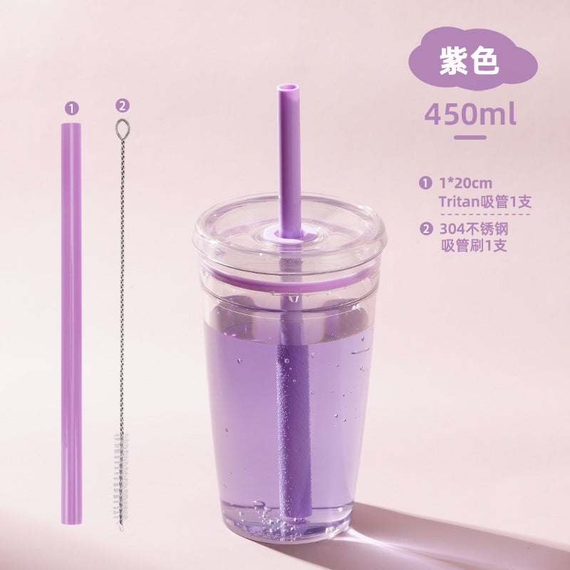 Wholesale Candy colored straw water cup