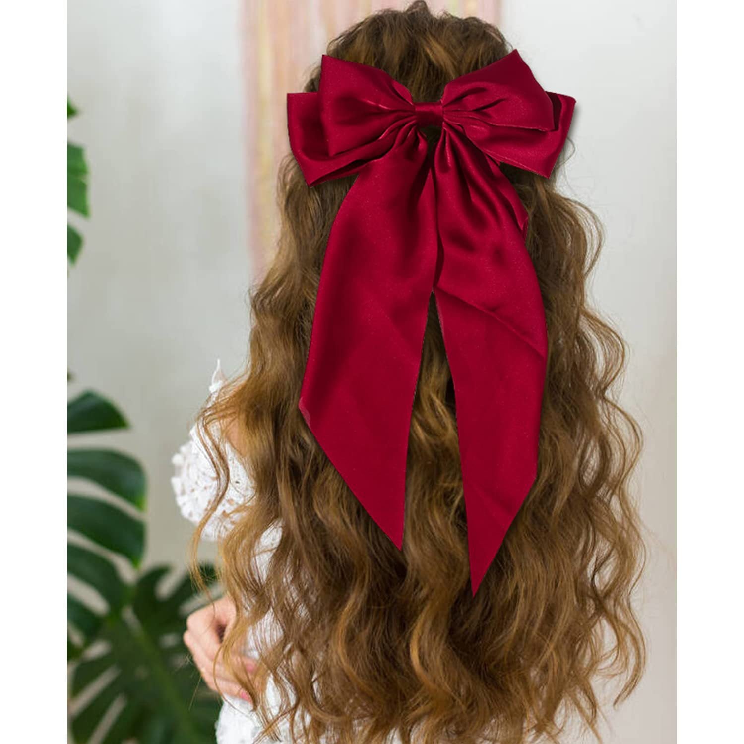 Wholesale Fabric Ribbon Bow Spring Clip Hairpin