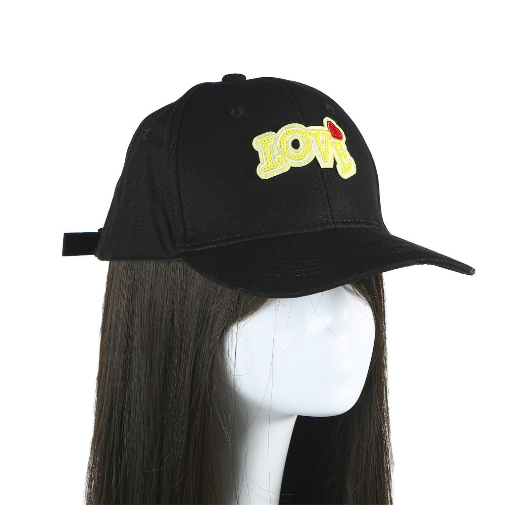 Wholesale Valentine's Day love embroidered sequin decorative baseball cap sun hat