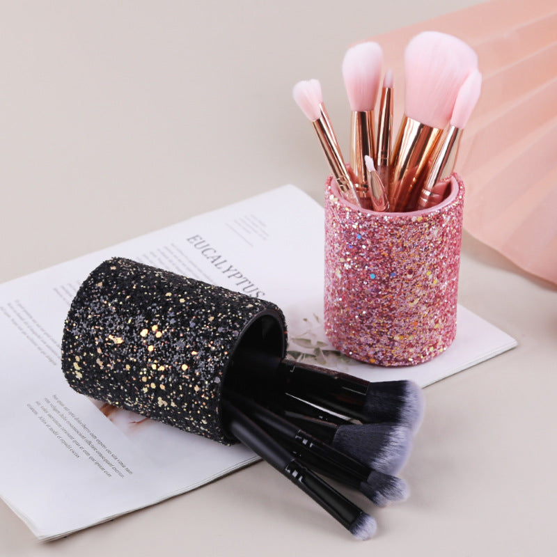 Wholesale Desktop Dressing Table Makeup Manicure Shop Dustproof Makeup Brush Storage Bucket