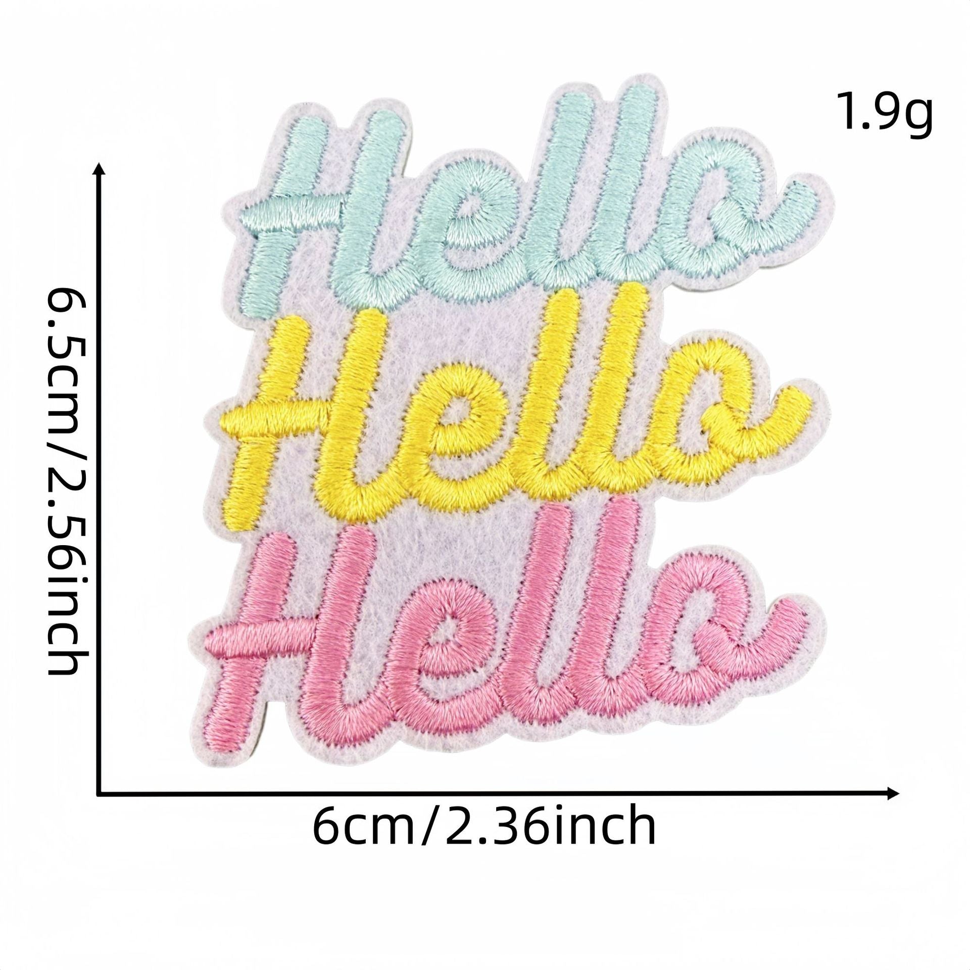Wholesale Cartoon Hello Embroidered Patch For Everyday DIY Decoration Clothing Accessory