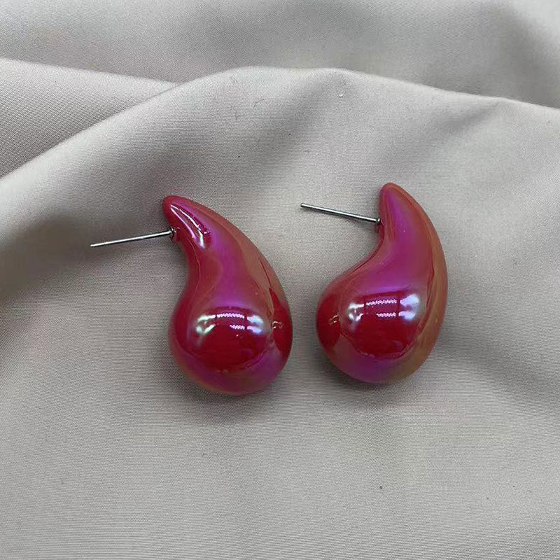 Wholesale Colored Acrylic Water Drop Earrings
