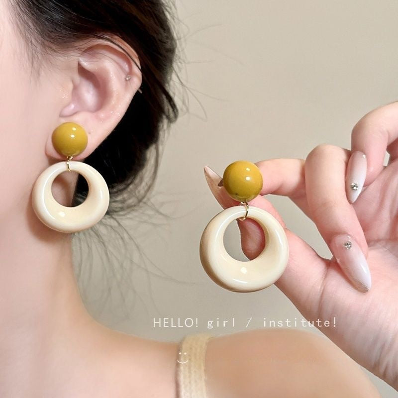 Wholesale Dopamine colorful beaded earrings