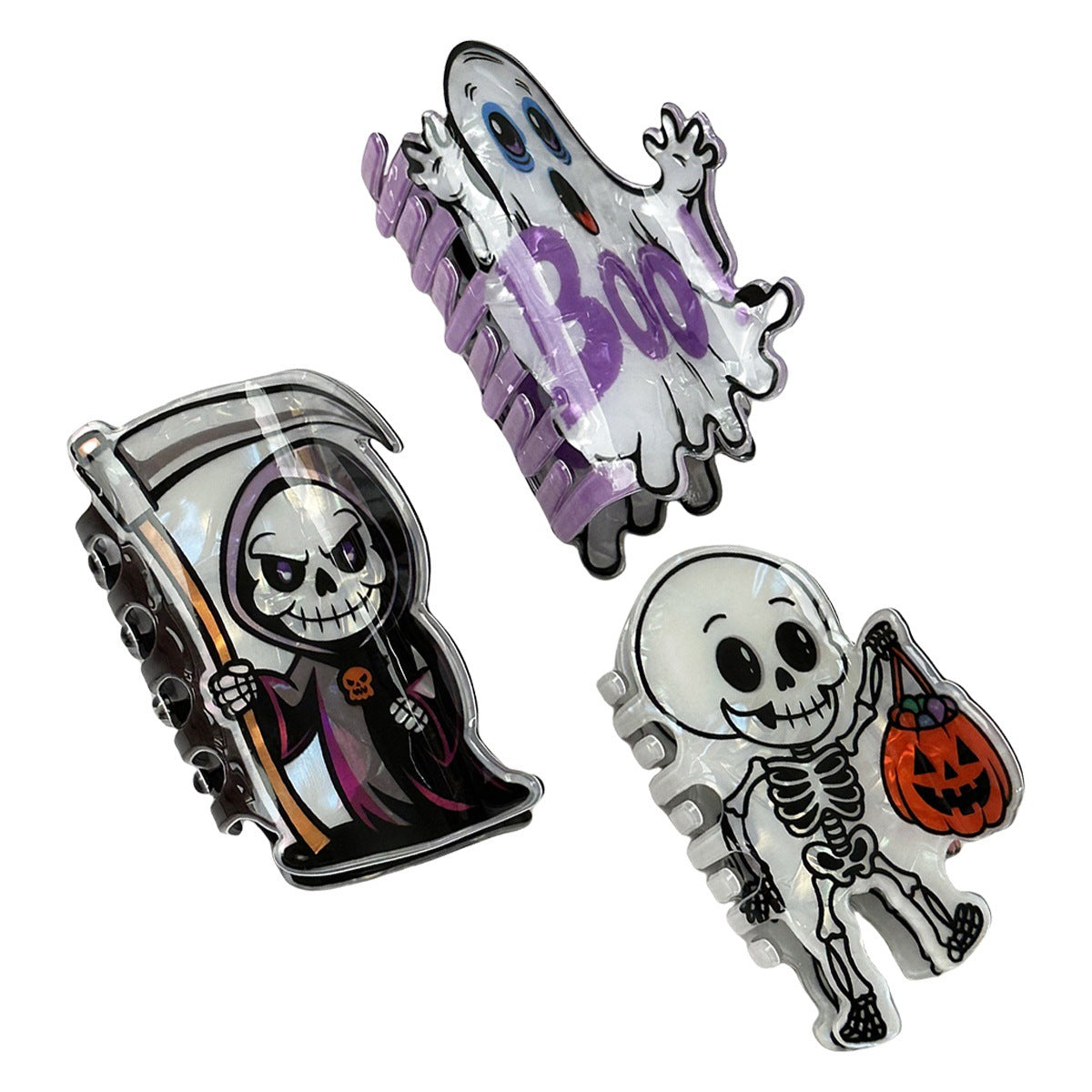 Wholesale New  Grab Clip Ghost Skull Hair Clip Shark Clip