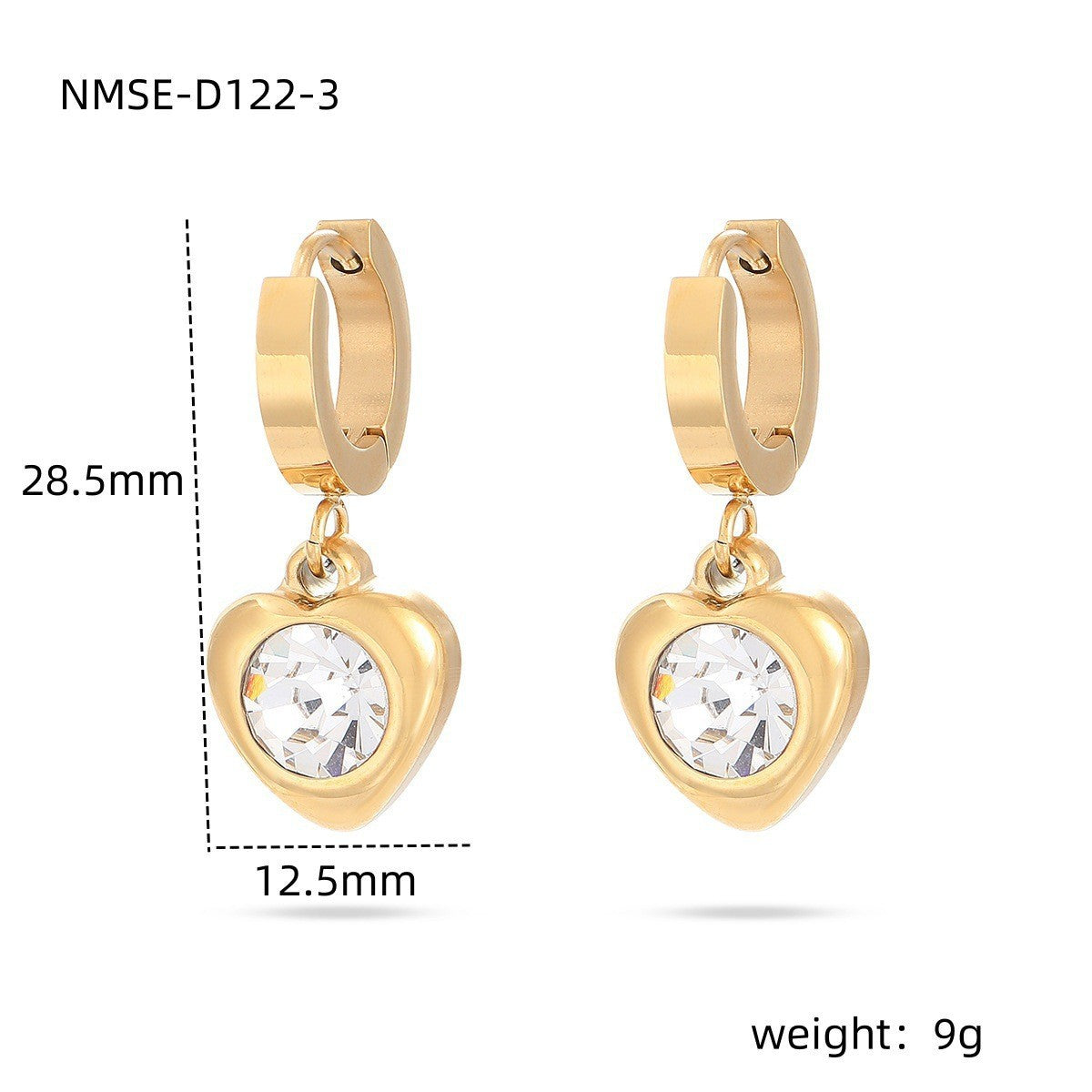 Wholesale Valentine' s Day  Heart Stainless Steel Rings Necklace Ring Necklace Jewelry Set