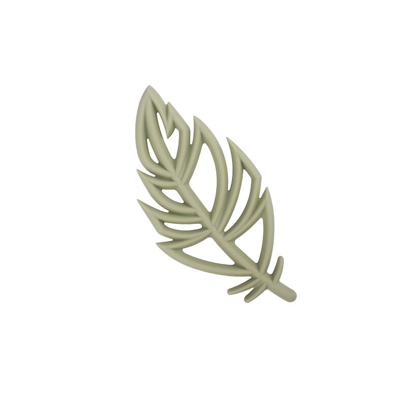 Wholesale 3PCS DIY Cartoon Silicone Leaf Feathers Focal Beads