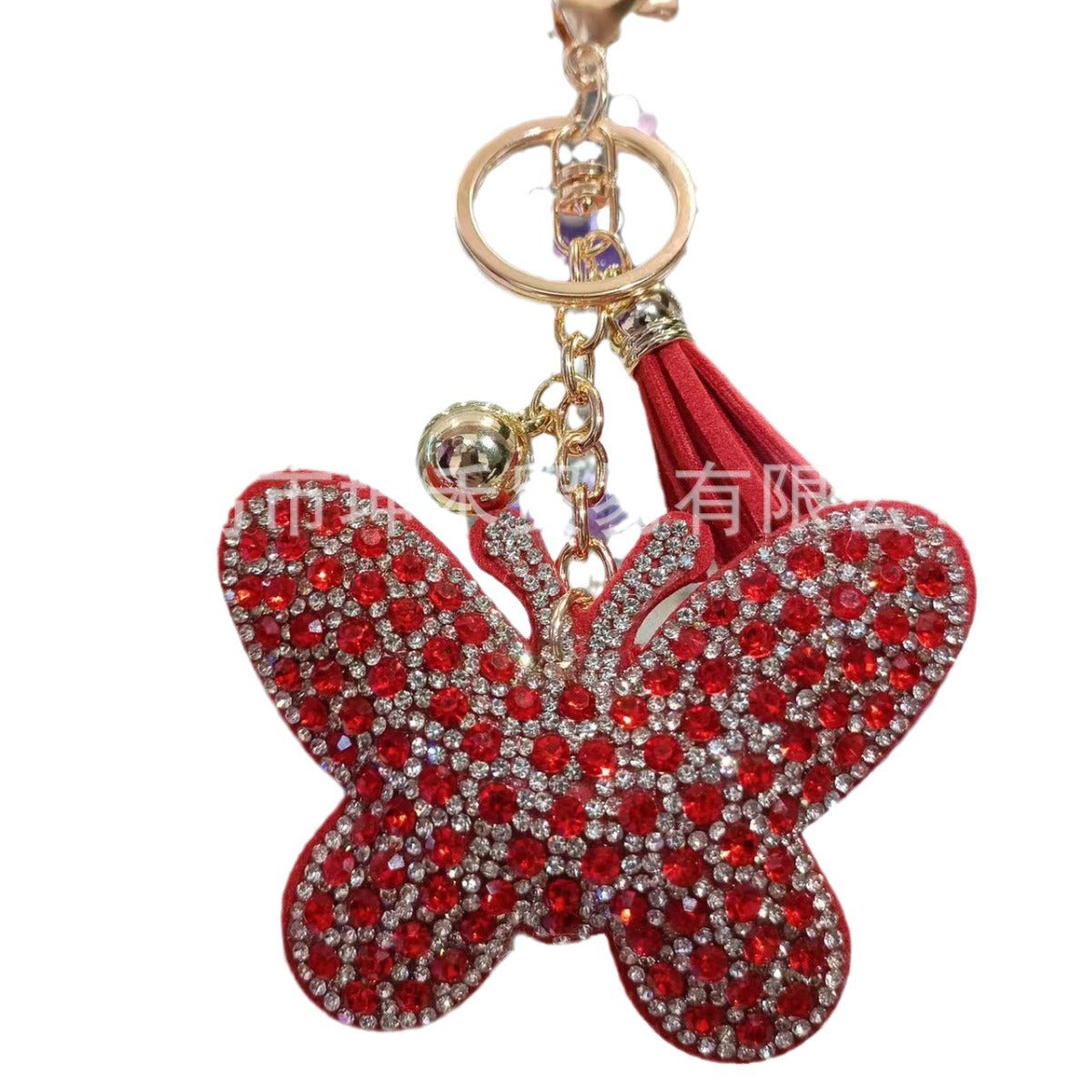 Wholesale Colorful butterfly creative pendant tassel keychain