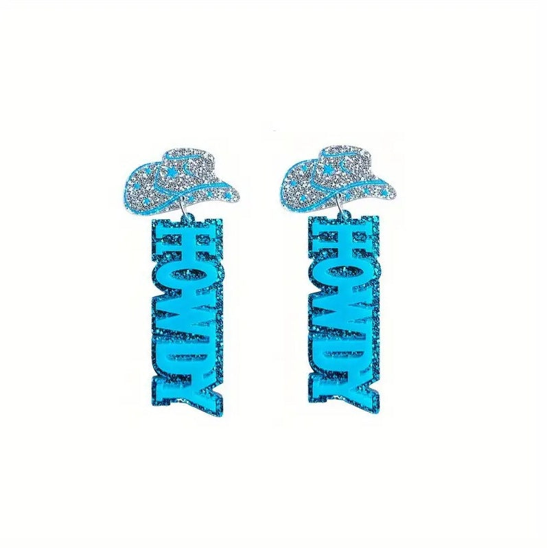 Wholesale Creative Western Cowboy Acrylic Earrings