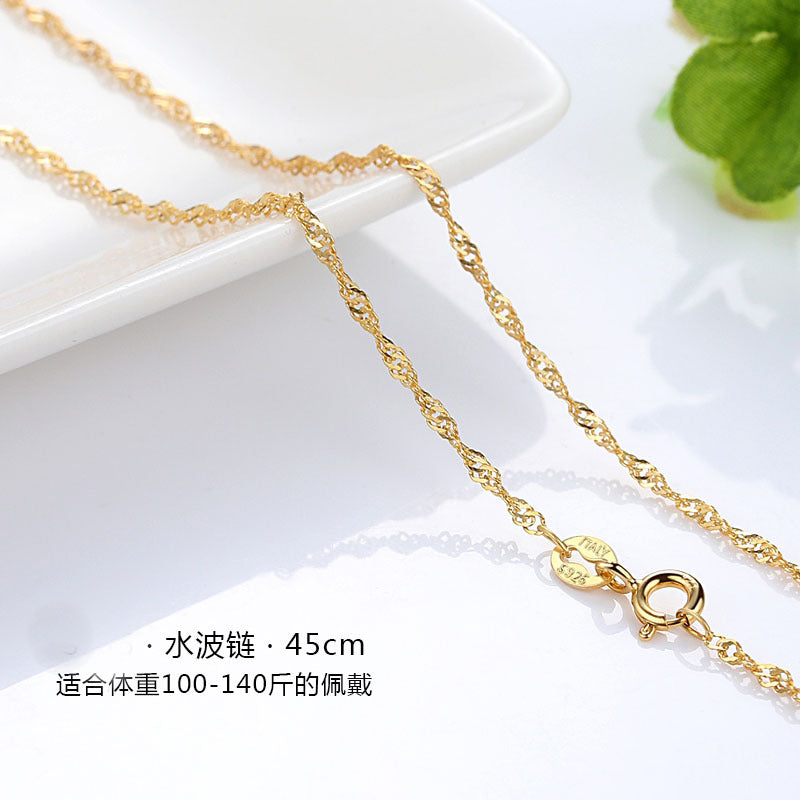 Wholesale Clavicle chain gold plated silver chain bare chain