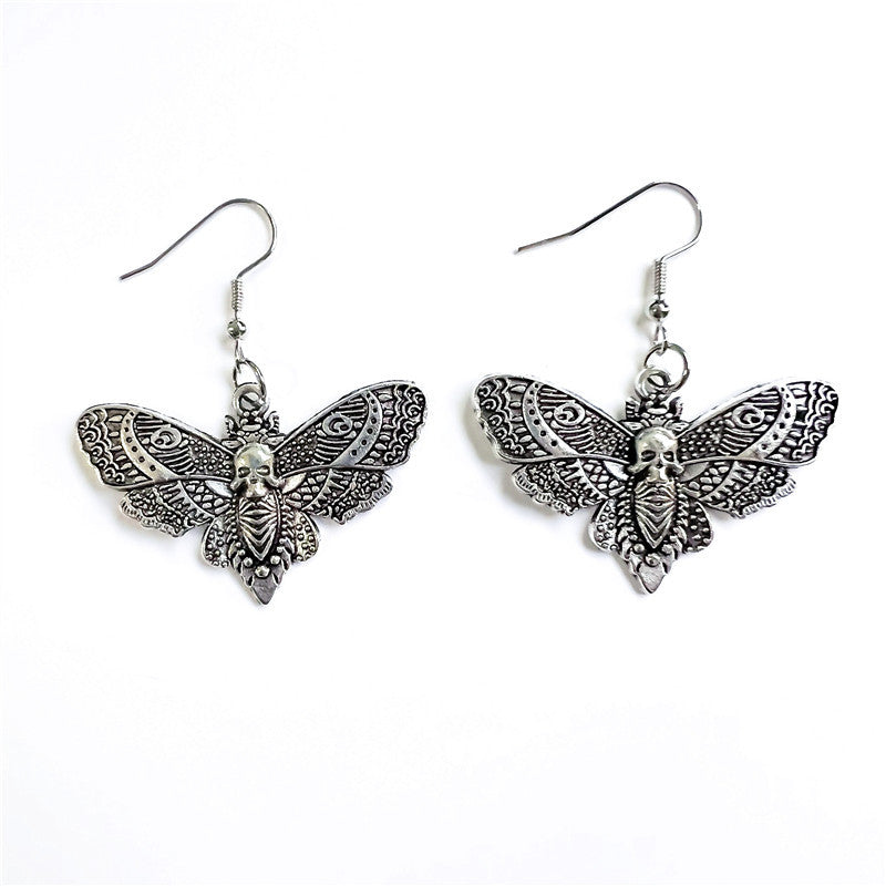 Wholesale  gothic skeleton, bat, snake, spider, moon, rose, moth, earring neutral punk