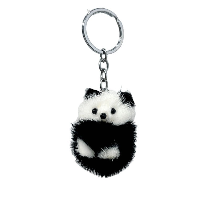 Wholesale Panda Doll Fur Keychains