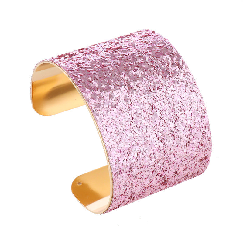 Wholesale Glitter Pink Gradient Color Brilliant Bracelet
