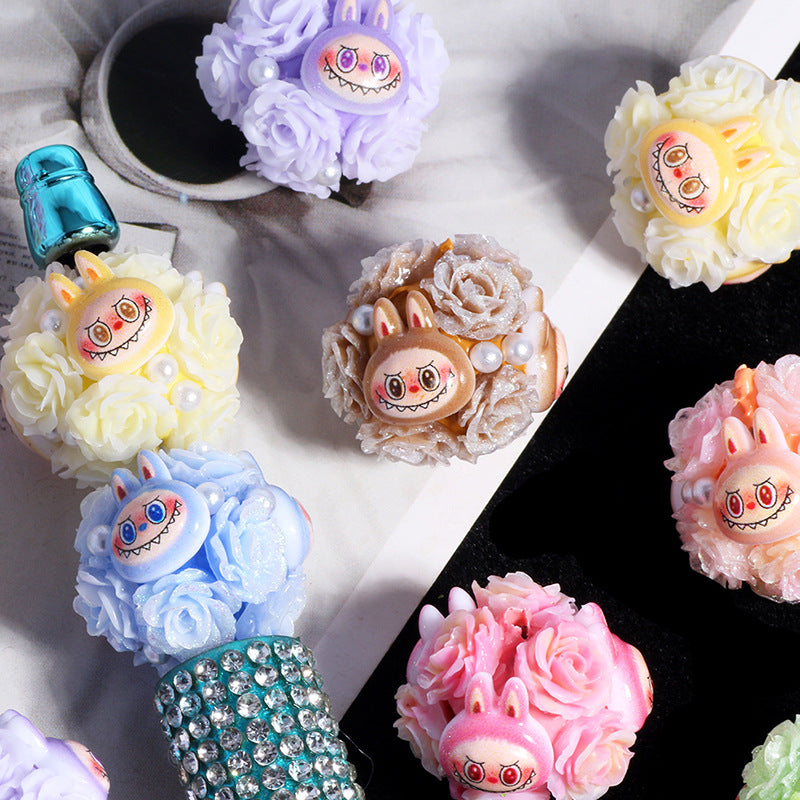 Wholesale 5pcs/pack DIY loose bead phone/ keychain with straight holes  Monster Doll OLY Exclusive