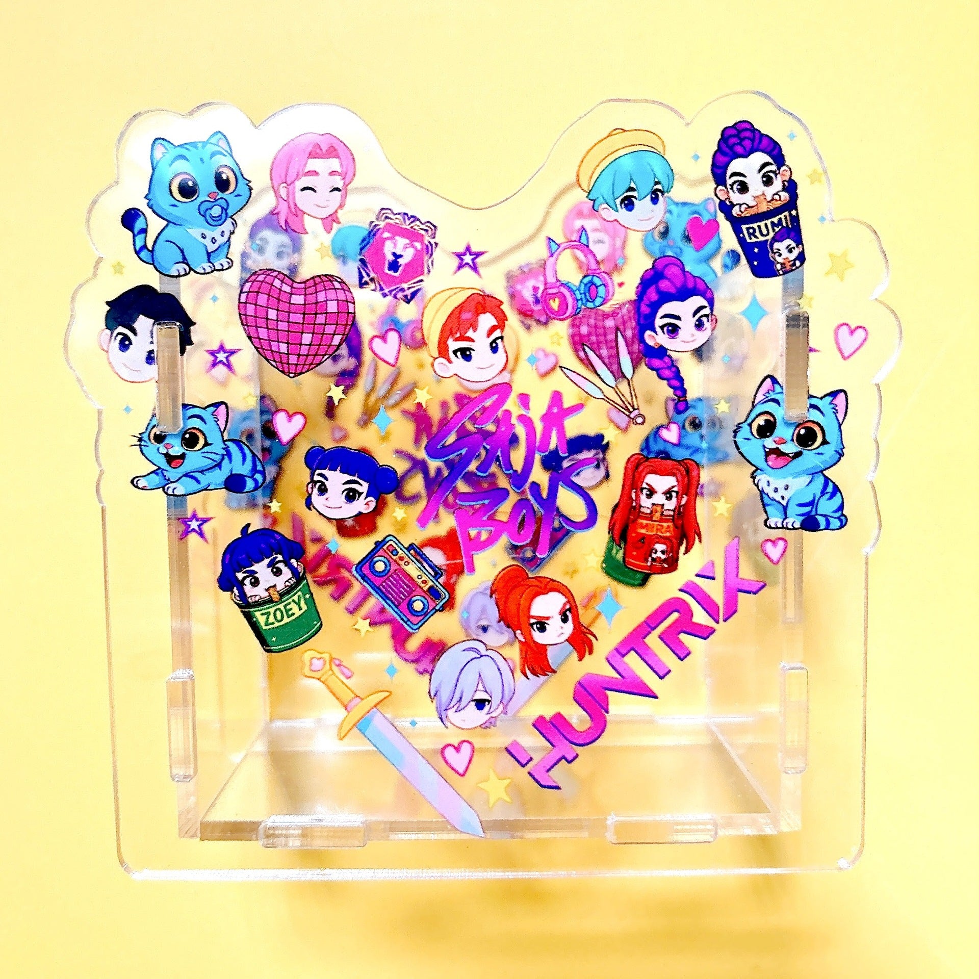 Wholesale New acrylic pen holder pencil box stationery storage 10cm