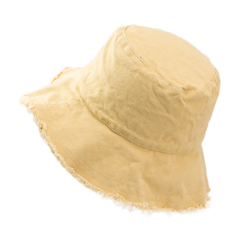 Wholesale Retro dark fur-edged bucket hat