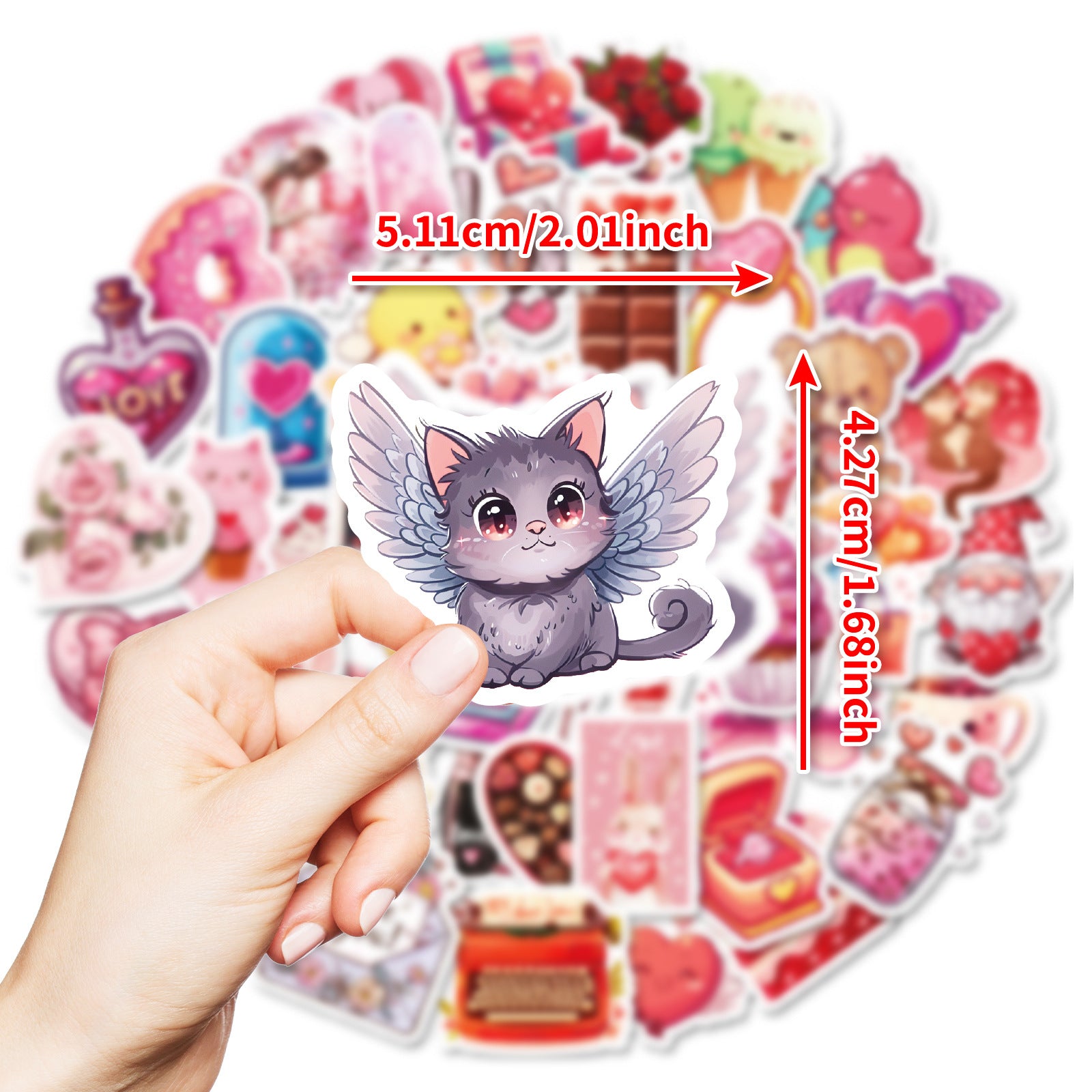 Wholesale 50pcs Sweet Valentine' s Day series stickers