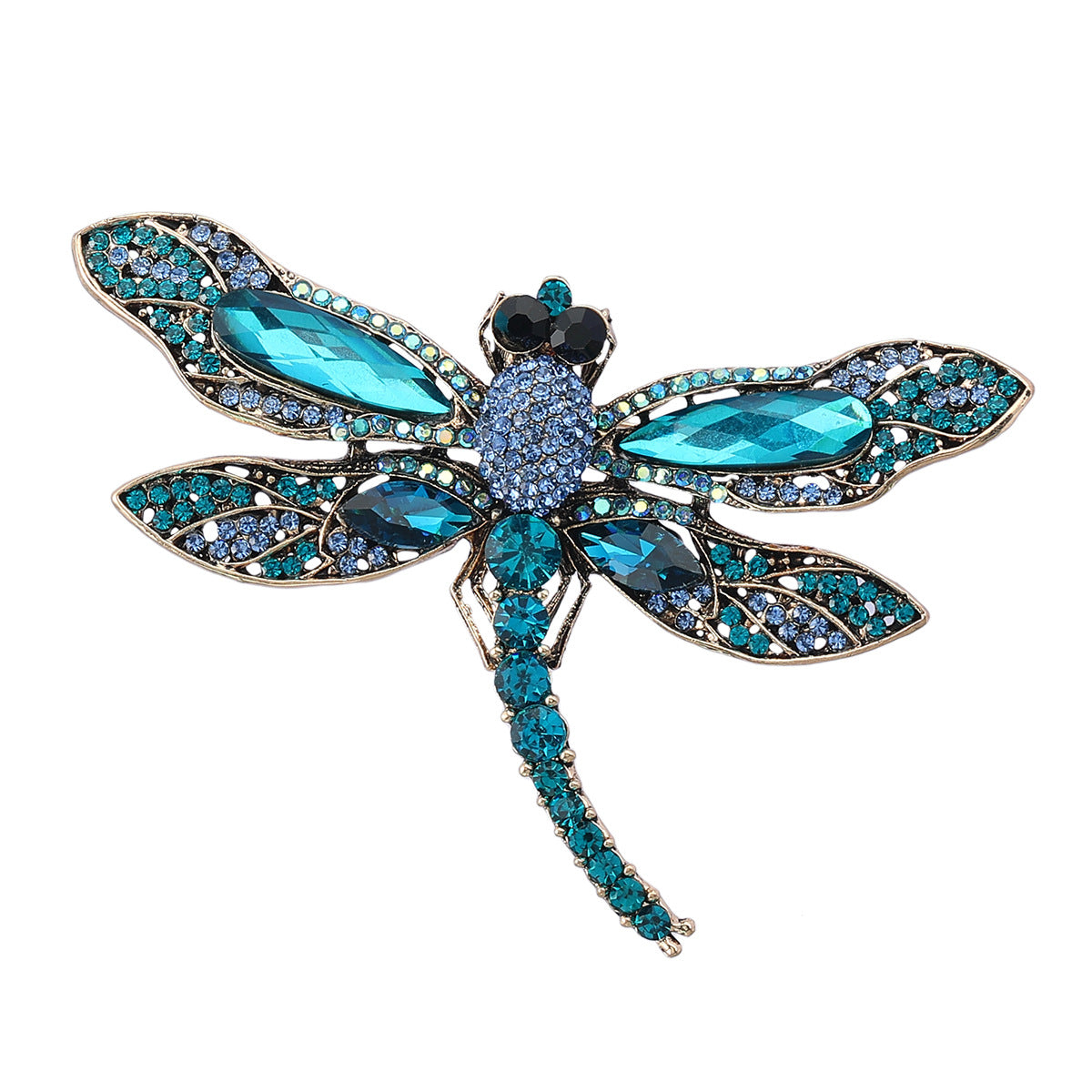 Wholesale Diamond Dragonfly Alloy Brooch
