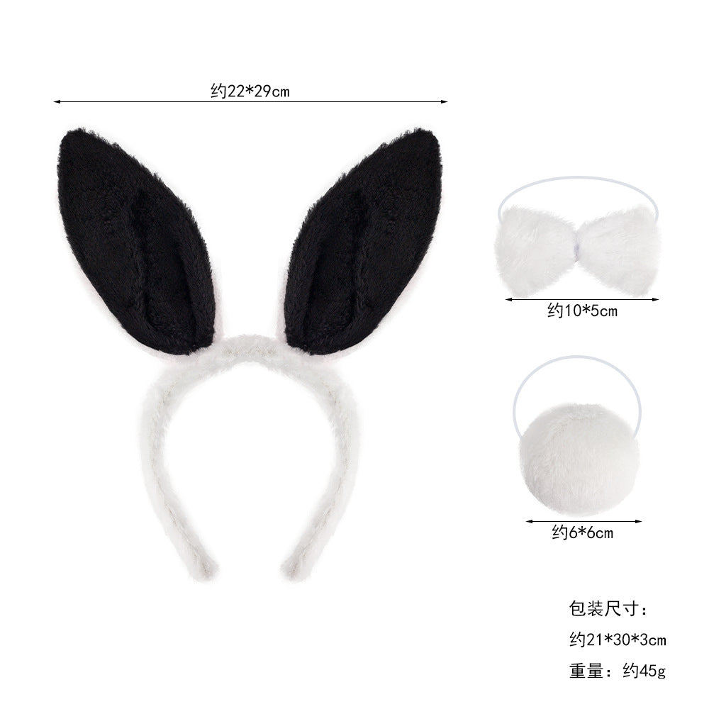 Wholesale Halloween Women Children's Performance Props Easter Cute Plush Rabbit Ear Headwear