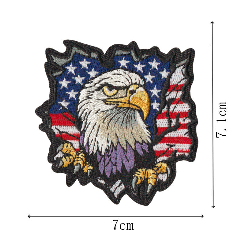 Wholesale Decorative Embroidered Patches 50 Piece Set With Liberty Bell Statue Of Liberty American Flag Design For Towels