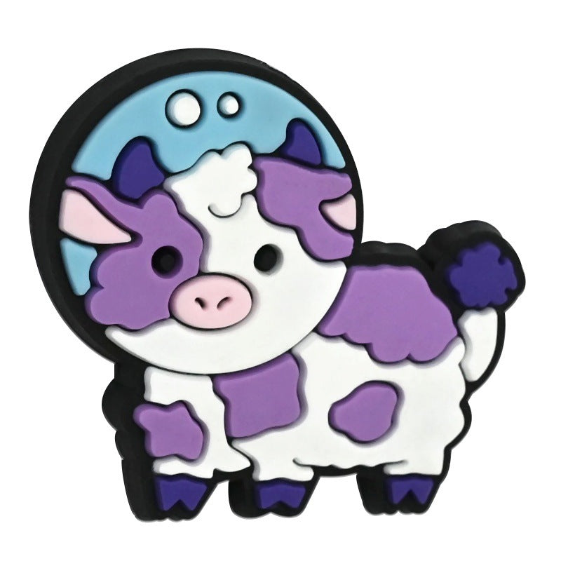 Wholesale   Random 100pcs/pack Colorful Cow Series Beads   Focal Beads