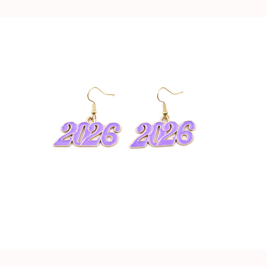 Wholesale 2026 Celebrating Digital Colored Earrings