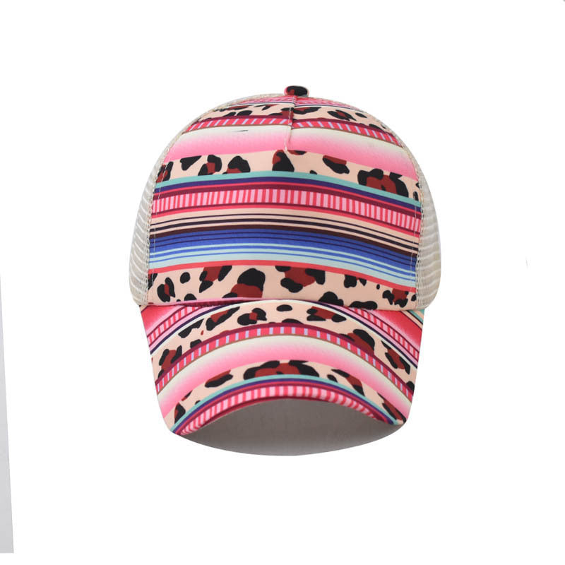 Capilla de béisbol de malla de estampado de leopardo de algodón de algodón al por mayor