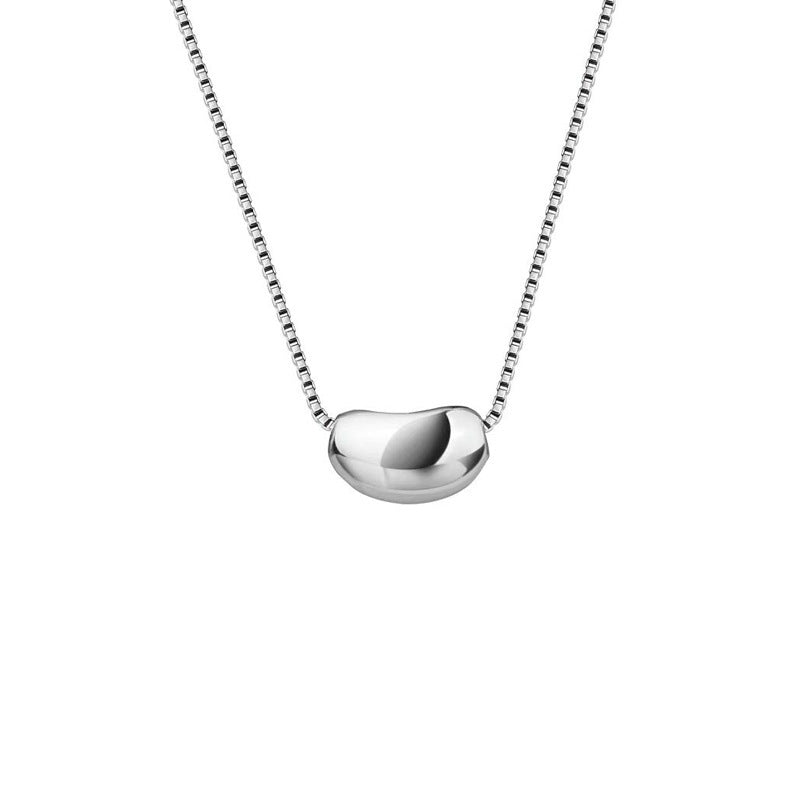 Wholesale s925 sterling silver lovesick bean necklace women's minimalist wind Net red bean clavicle chain Valentine's Day gift