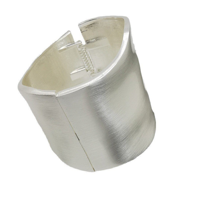 Wholesale Vintage Metal Wide Edge Gold Brushed Bracelet