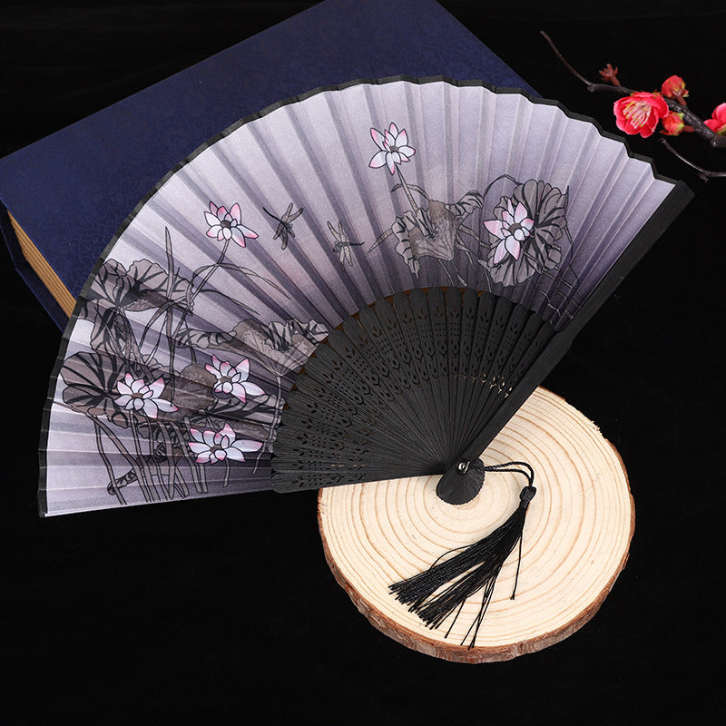 Wholesale Ancient Style Classical Cloth Folding Fan