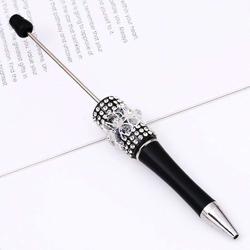 Wholesale 10pcs Beadable Pens DIY Diamond-studded Creative Butterfly Mesh Handmade Diamond Ballpoint Pen