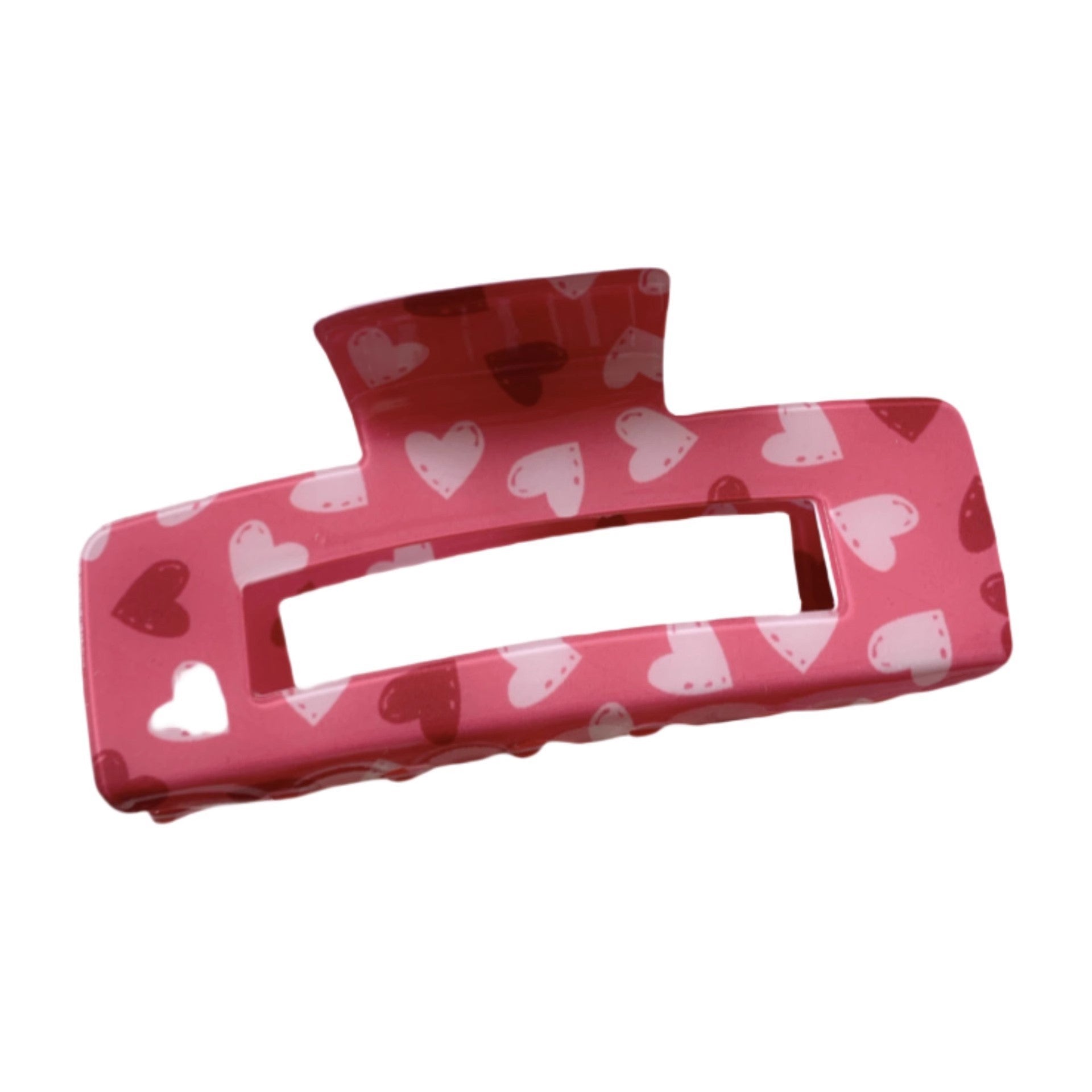 Wholesale Acrylic Valentine's Day Large Rectangular Cupid Rose Shark Clip Hair Accessories