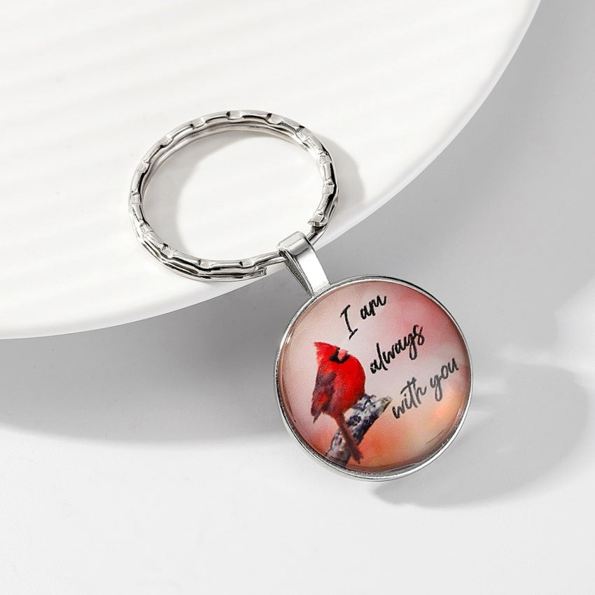 Wholesale Red Bird Metal Keychains