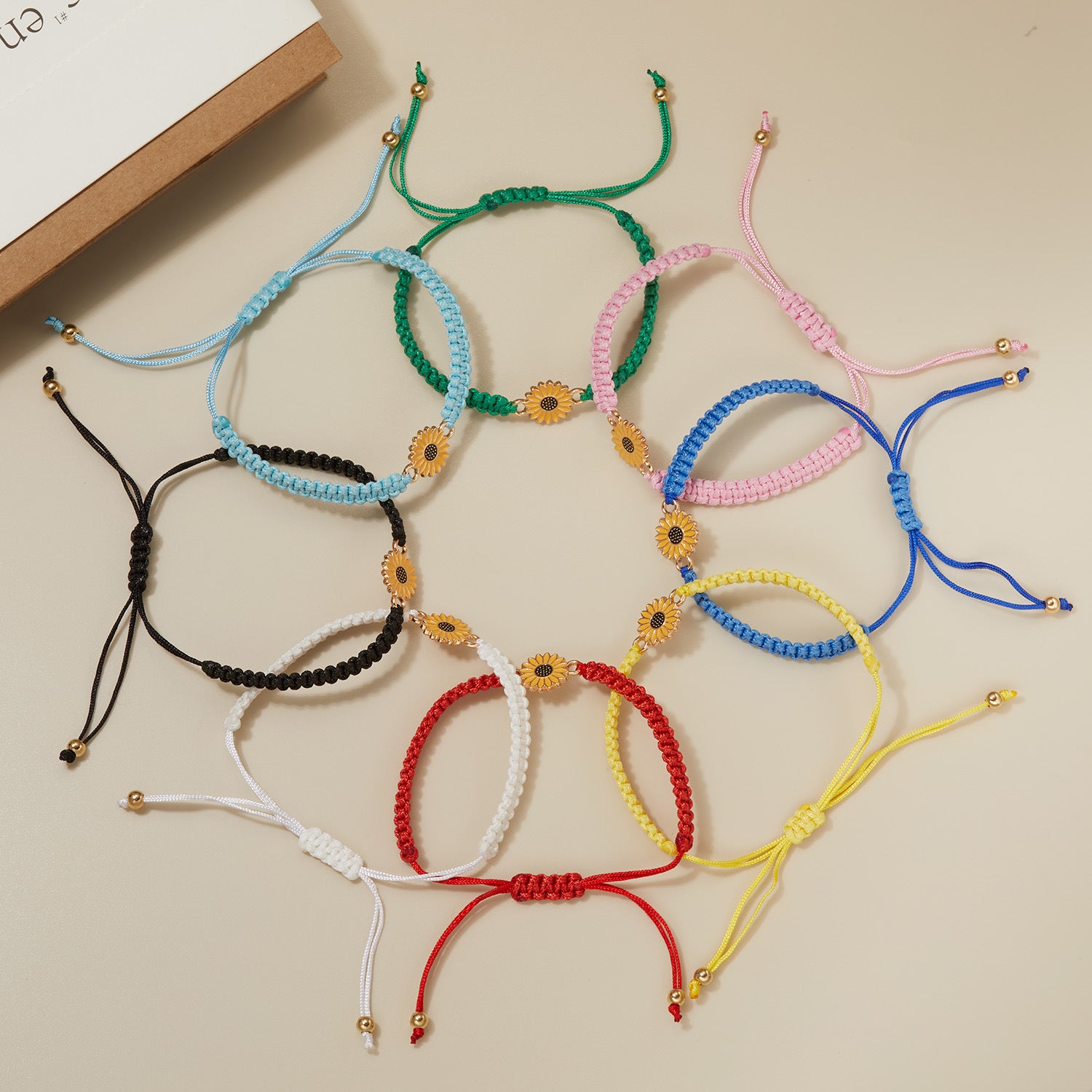 Wholesale Woven Sunflower Bracelets