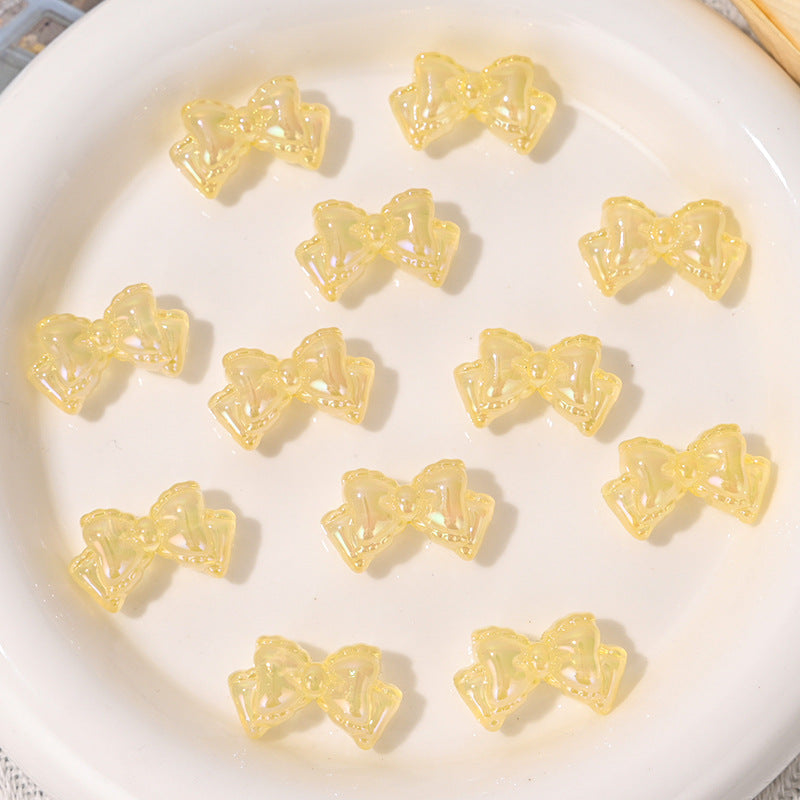 Wholesale 5pcs/pack Summer Fresh Transparent Bow Light-Changing Luminous Beads