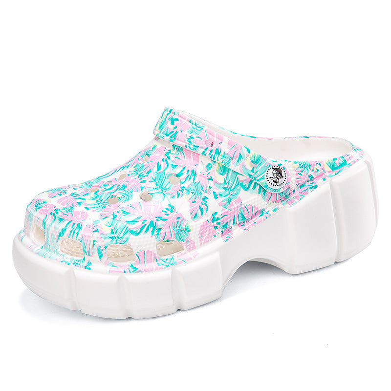 Wholesale of Women's Height Increasing EVA Perforated Shoes for External Wear