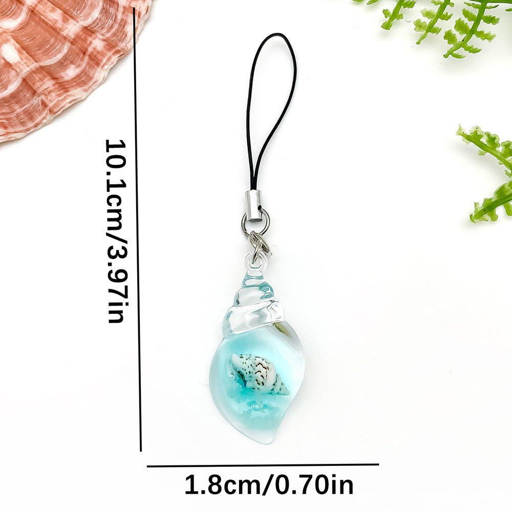 Wholesale Ocean Sea Star Beach nut Tree Conch Turtle Metal Keychain