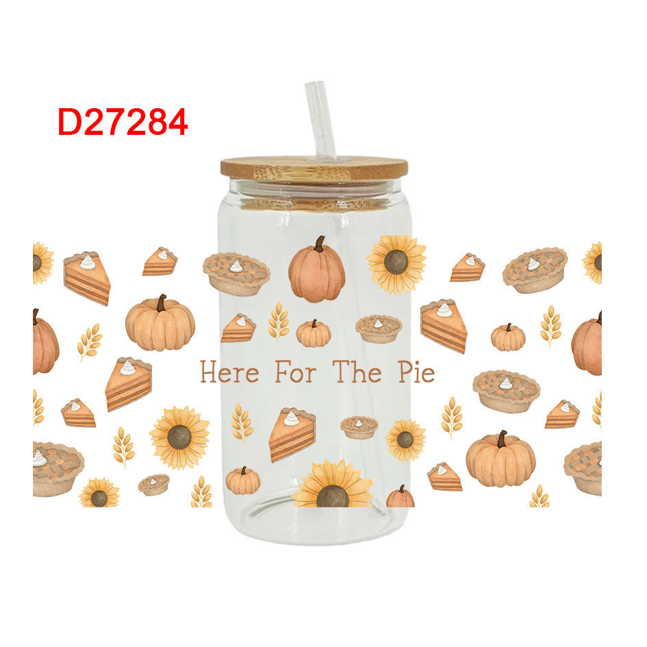 Wholesale Uv Transfer Sticker Glass Cup Sunflower  16oz Cup UV DTF Wraps