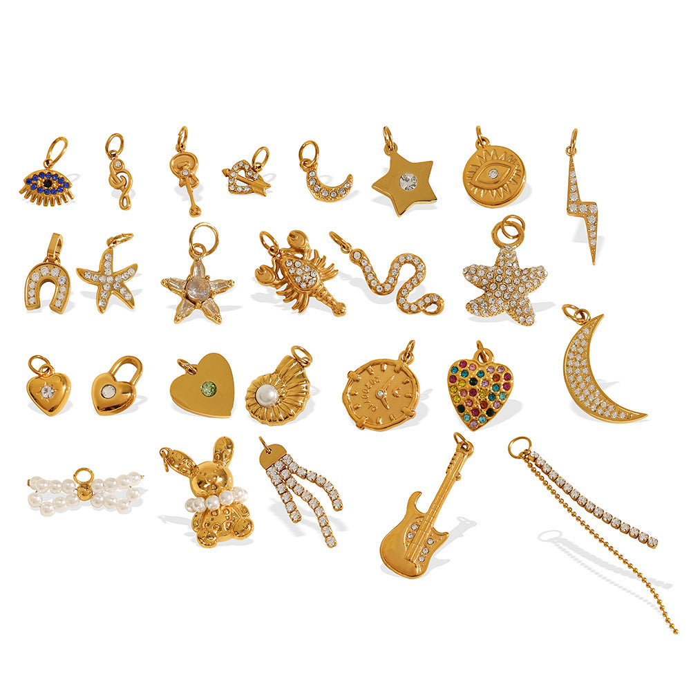 Wholesale Diverse diamond studded stainless steel necklace pendant accessories