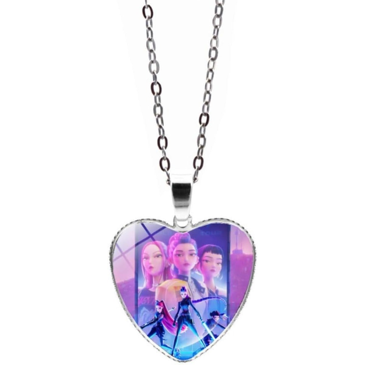 Wholesale Time Gem Peach Heart Necklace