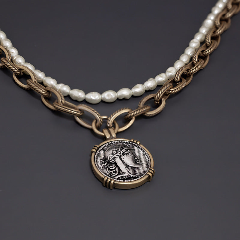 Wholesale Round Brand Portrait Pendants, Portrait Pearl Necklaces