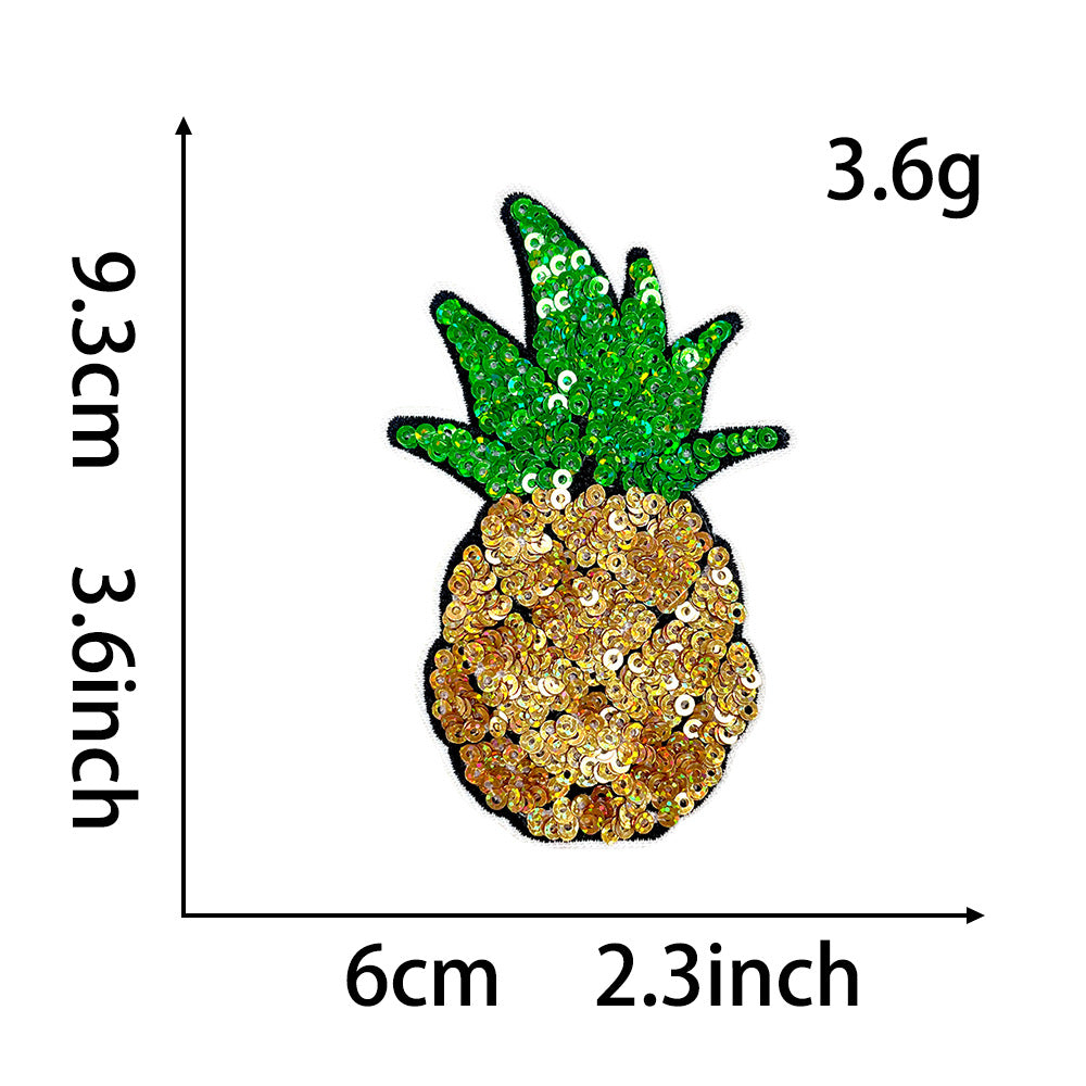 Wholesale Boutique Fruit Sequined Iron On Patches DIY Craft Supply For ets And Clothing