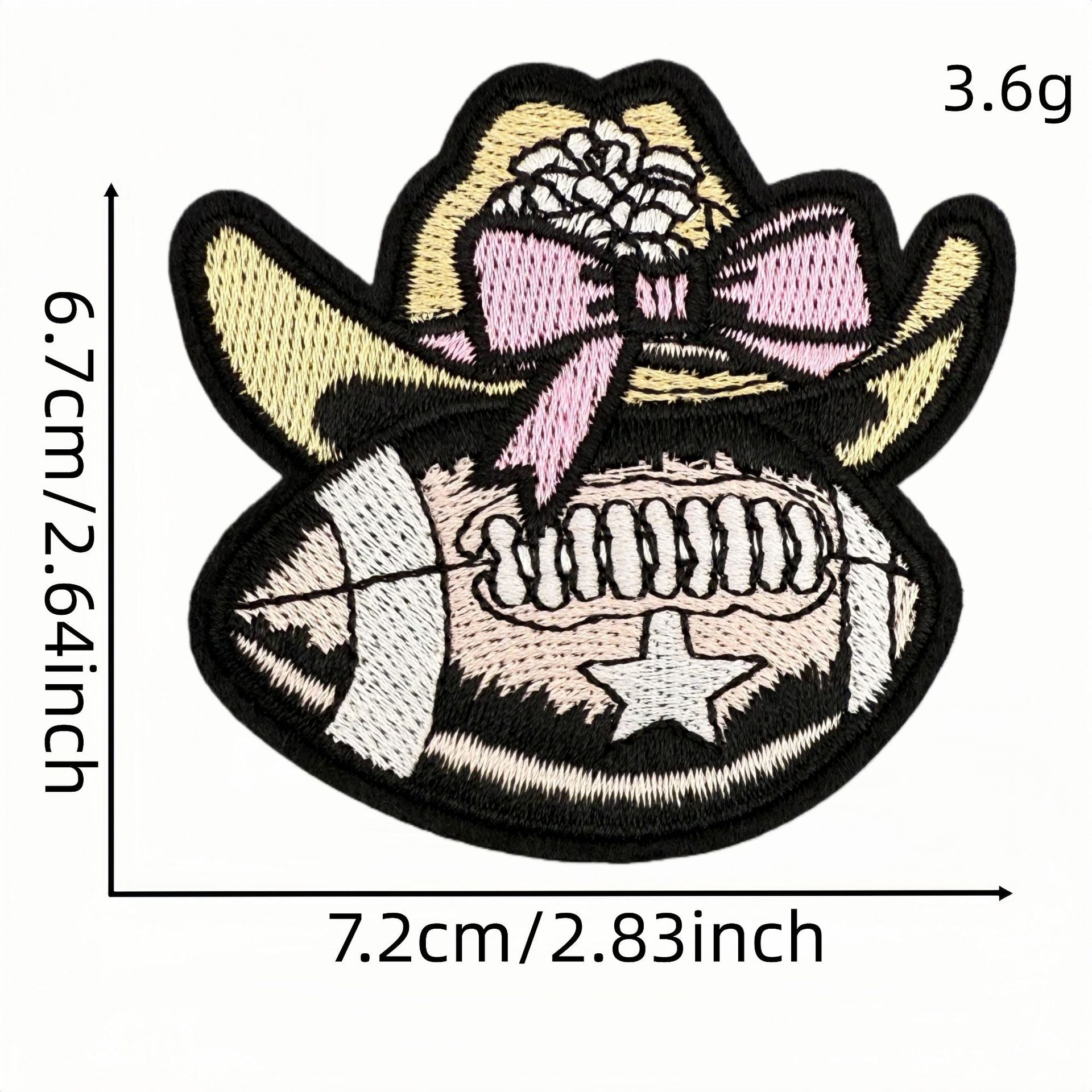 Wholesale Trendy Cartoon Rugby Embroidered Iron On Patches Leopard Print Decorative Applique DIY Craft Accessory
