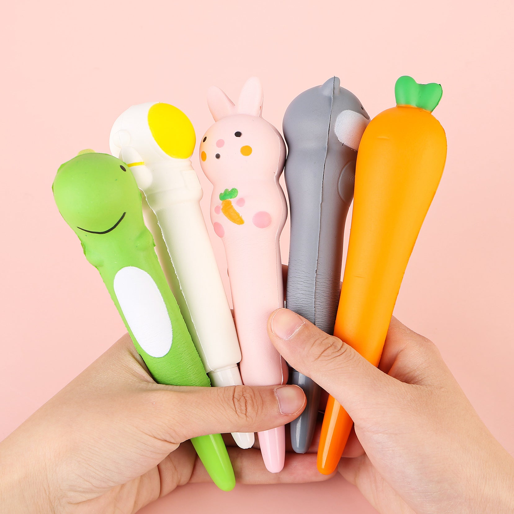 Bolígrafo de alivio de tensión de dibujos animados de plástico al por mayor