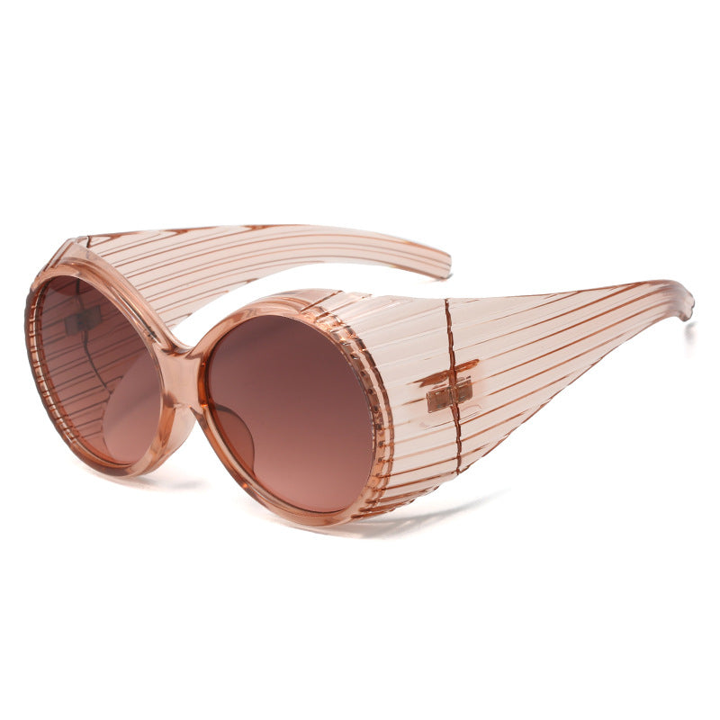 Wholesale Retro Oval Large Frame Line Fashion Sunglasses