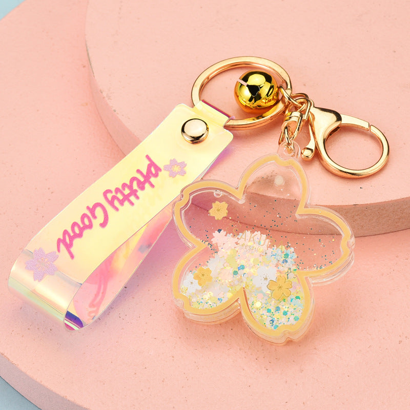 Keychanes acrílicos de flores aceitadas al por mayor