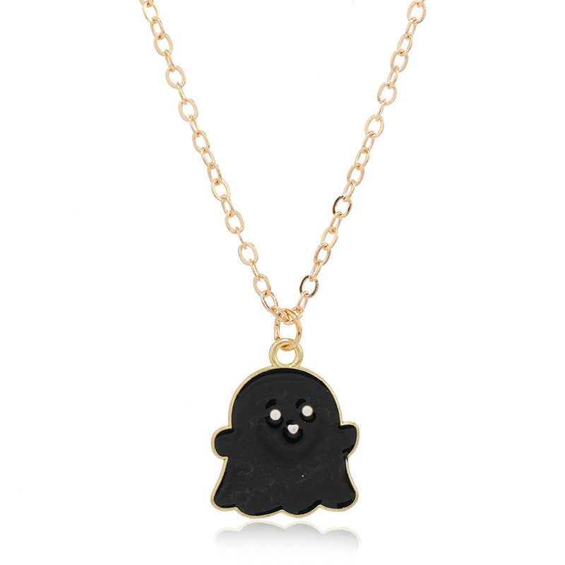 Wholesale Retro Exaggerated Ghost  Ghost Mask  Necklace